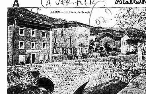 Ville de ALBON, carte postale ancienne