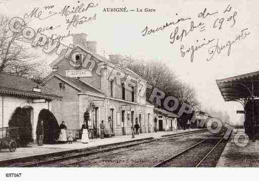 Ville de AUBIGNERACAN, carte postale ancienne