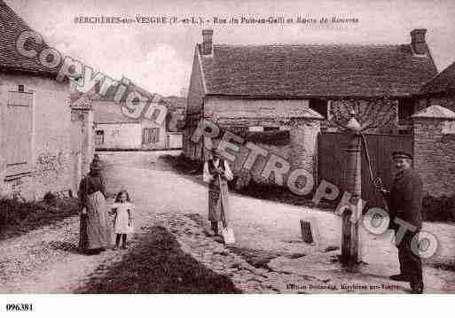 Ville de BERCHERESSURVESGRE, carte postale ancienne