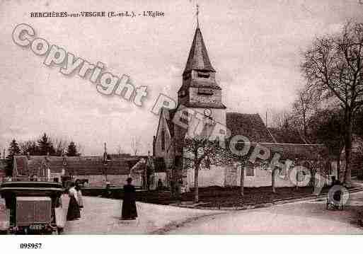 Ville de BERCHERESSURVESGRE, carte postale ancienne