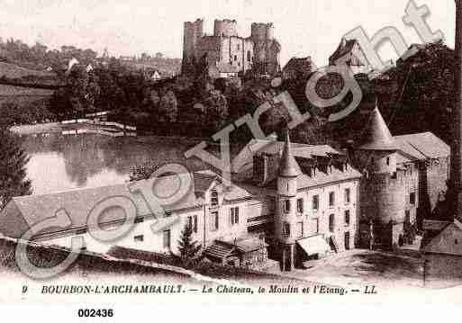 Ville de BOURBONL\'ARCHAMBAULT, carte postale ancienne