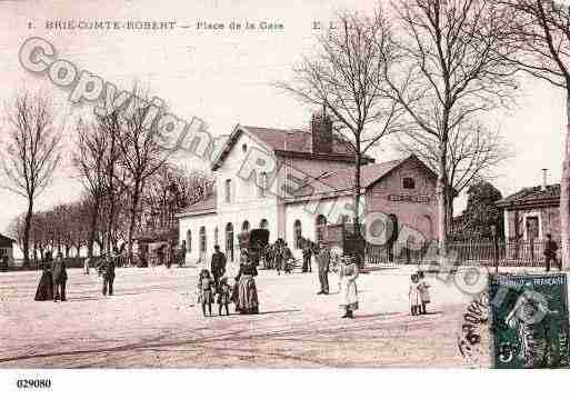 Ville de BRIECOMTEROBERT, carte postale ancienne