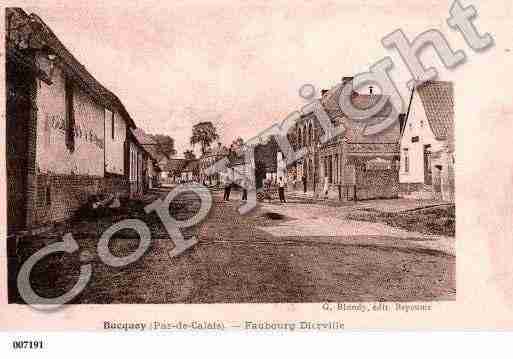 Ville de BUCQUOY, carte postale ancienne