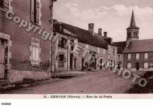 Ville de CERVON, carte postale ancienne