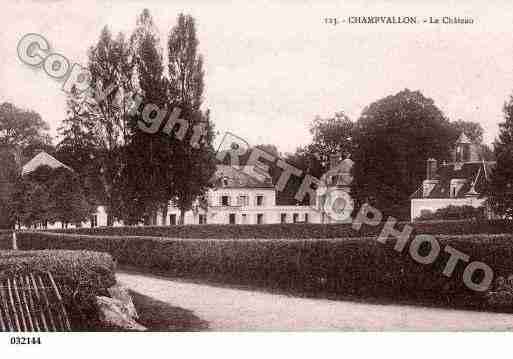 Ville de CHAMPVALLON, carte postale ancienne