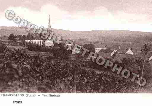 Ville de CHAMPVALLON, carte postale ancienne