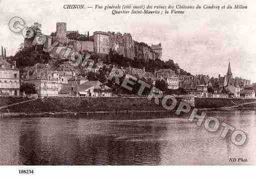 Ville de CHINON, carte postale ancienne