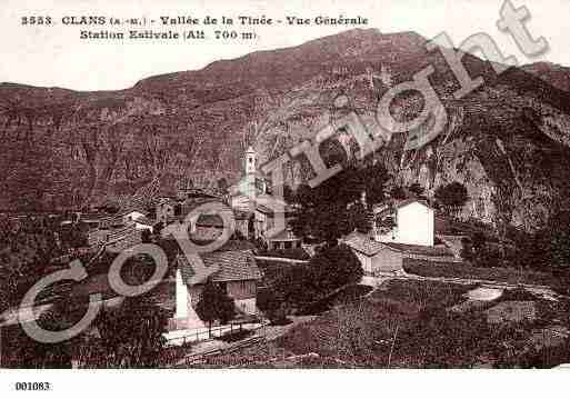 Ville de CLANS, carte postale ancienne