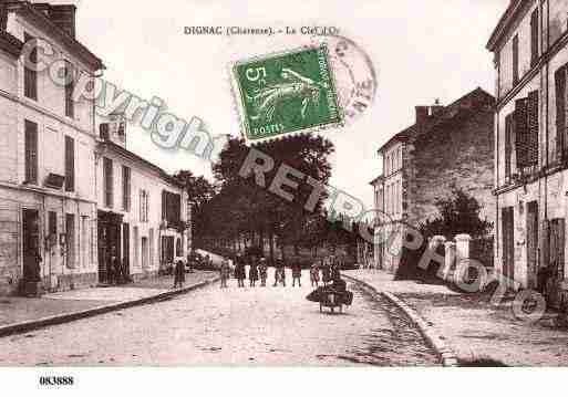 Ville de DIGNAC, carte postale ancienne