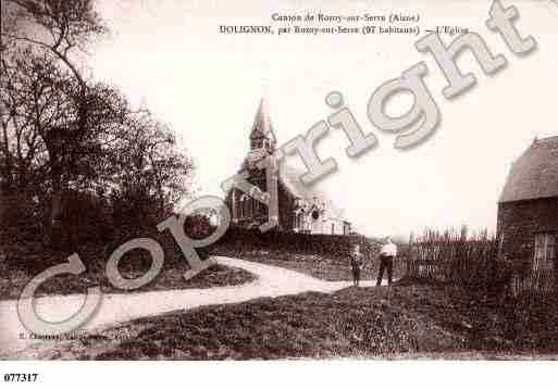 Ville de DOLIGNON, carte postale ancienne