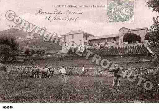 Ville de FLEURIE, carte postale ancienne