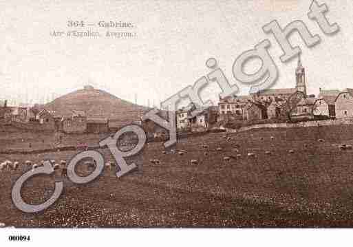 Ville de GABRIAC, carte postale ancienne