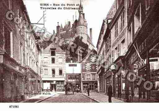 Ville de GIEN, carte postale ancienne