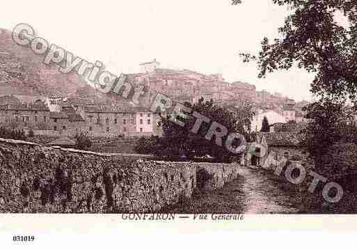 Ville de GONFARON, carte postale ancienne