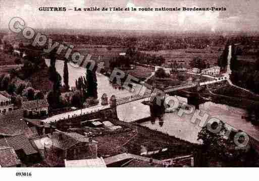 Ville de GUITRES, carte postale ancienne
