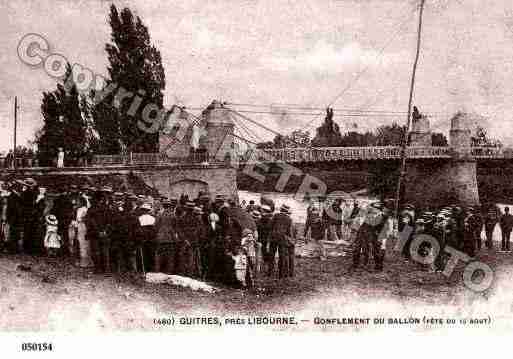 Ville de GUITRES, carte postale ancienne