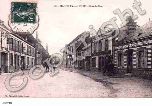 Ville de MARCILLYSUREURE, carte postale ancienne