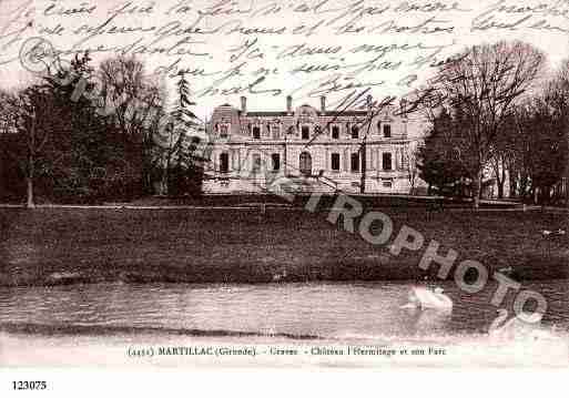 Ville de MARTILLAC, carte postale ancienne