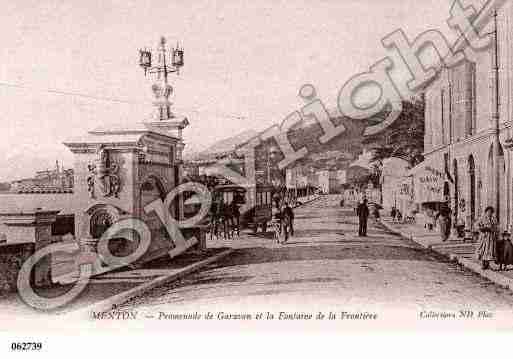 Ville de MENTON, carte postale ancienne