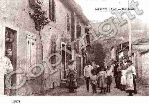 Ville de MIRIBEL, carte postale ancienne