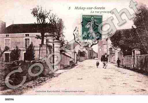 Ville de MOLAY, carte postale ancienne