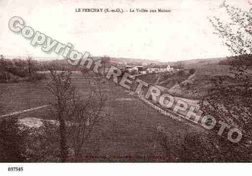 Ville de PERCHAY(LE), carte postale ancienne