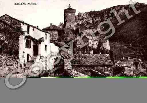 Ville de PEYRELEAU, carte postale ancienne