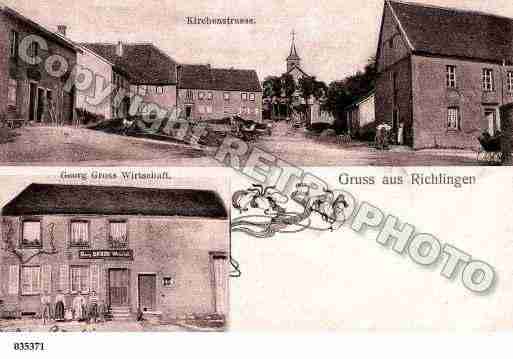 Ville de RICHELING, carte postale ancienne