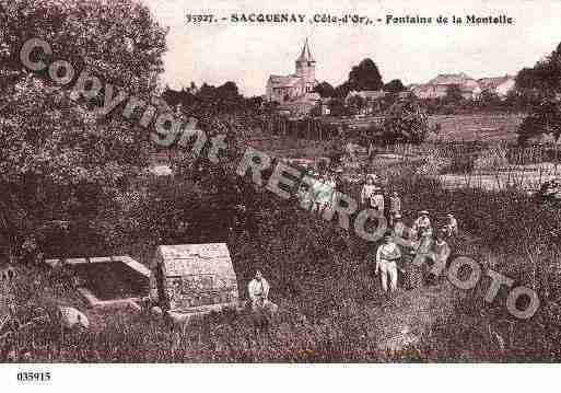 Ville de SACQUENAY, carte postale ancienne