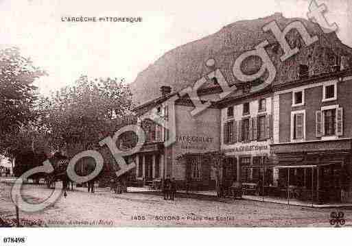 Ville de SOYONS, carte postale ancienne