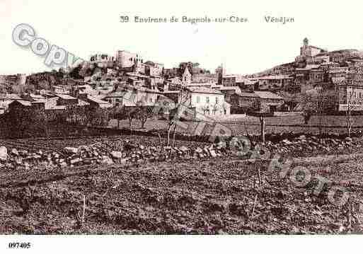 Ville de VENEJAN, carte postale ancienne