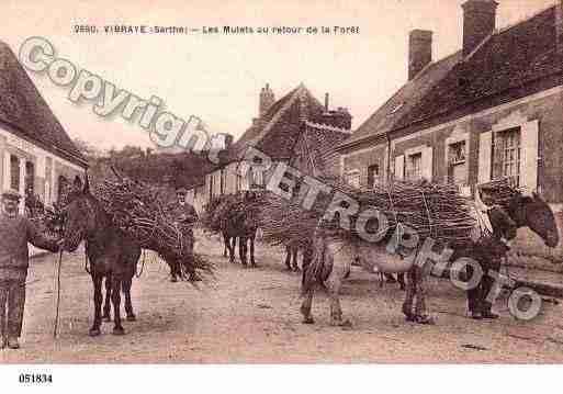 Ville de VIBRAYE, carte postale ancienne