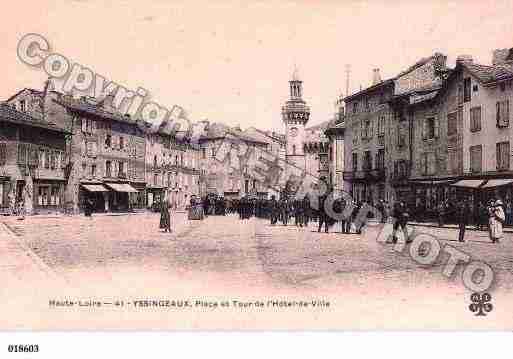 Ville de YSSINGEAUX, carte postale ancienne