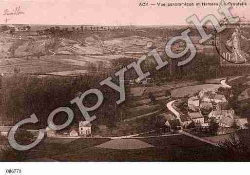 Ville de ACY, carte postale ancienne