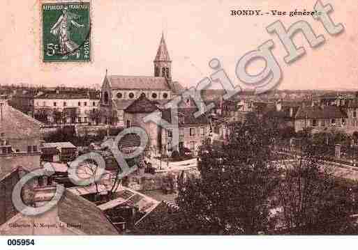 Ville de BONDY, carte postale ancienne