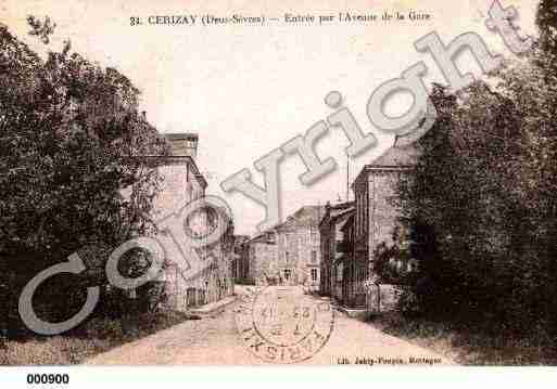 Ville de CERIZAY, carte postale ancienne