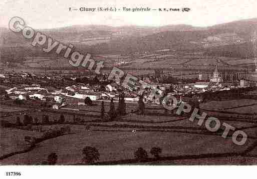 Ville de CLUNY, carte postale ancienne