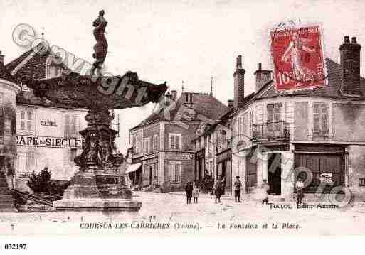 Ville de COURSONLESCARRIERES, carte postale ancienne