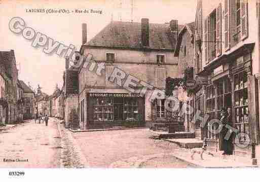 Ville de LAIGNES, carte postale ancienne