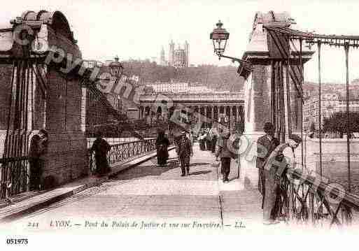 Ville de LYON, carte postale ancienne