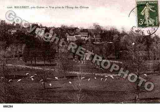 Ville de MALLERET, carte postale ancienne