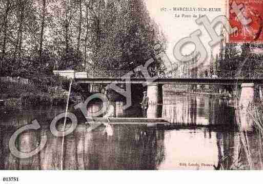 Ville de MARCILLYSUREURE, carte postale ancienne