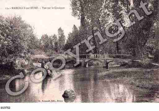 Ville de MARCILLYSUREURE, carte postale ancienne