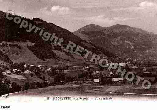 Ville de MEGEVETTE, carte postale ancienne