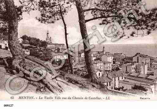 Ville de MENTON, carte postale ancienne