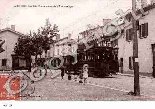 Ville de MIRIBEL, carte postale ancienne