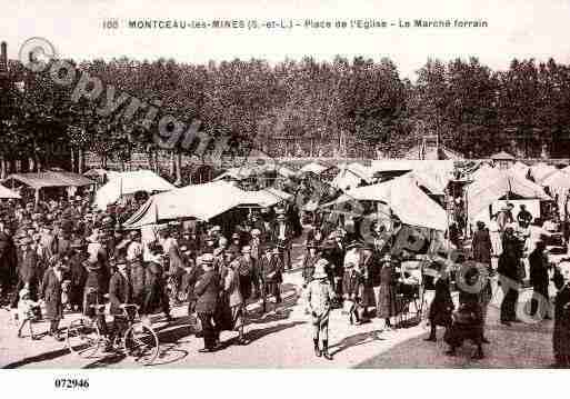 Ville de MONTCEAULESMINES, carte postale ancienne