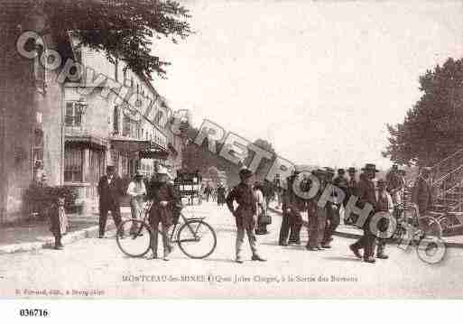 Ville de MONTCEAULESMINES, carte postale ancienne