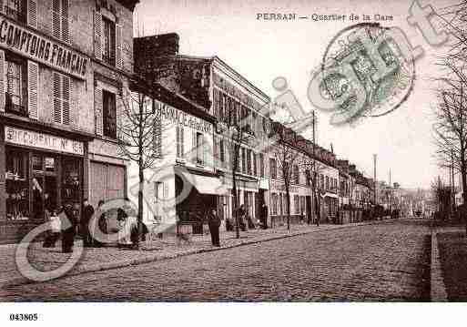 Ville de PERSAN, carte postale ancienne