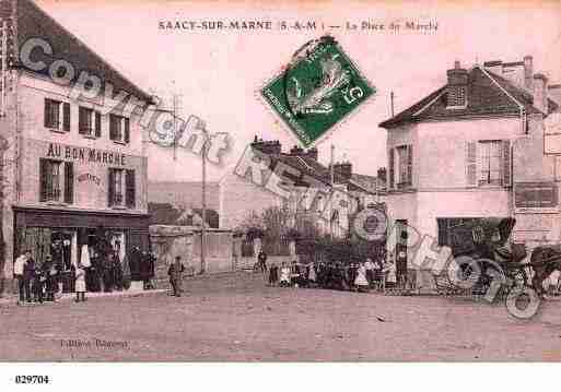 Ville de SAACYSURMARNE, carte postale ancienne